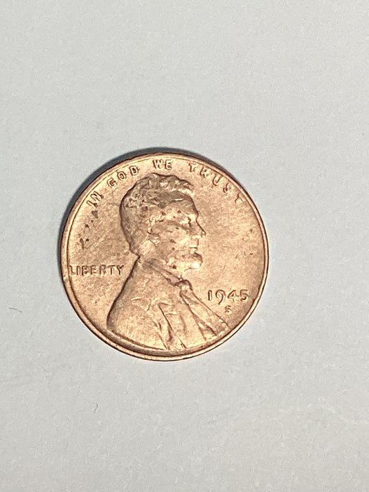 1945-S Lincoln Wheat Cent Circulated Extremely Fine