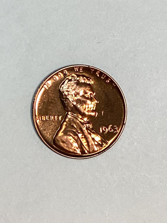 1963 Lincoln Memorial Red Proof Cent Deep Cameo Gem Brilliant Uncirculated