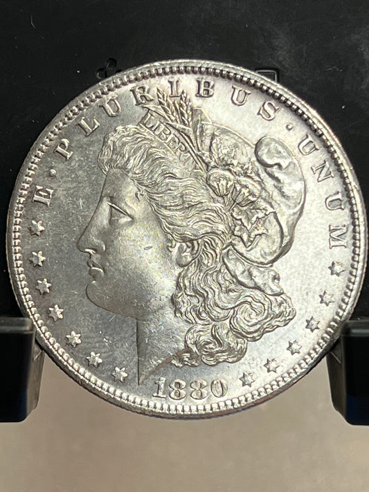 1880-S Morgan Silver Dollar Gem Brilliant Uncirculated Deep Mirror Proof-Like Mint State Cartwheel Luster