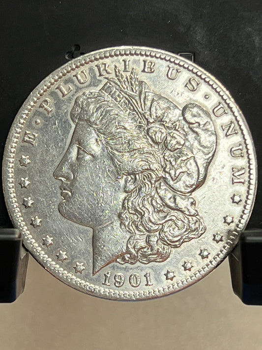 1901-O Morgan Silver Dollar Circulated Extremely Fine Mirror Proof-Like Cartwheel Luster