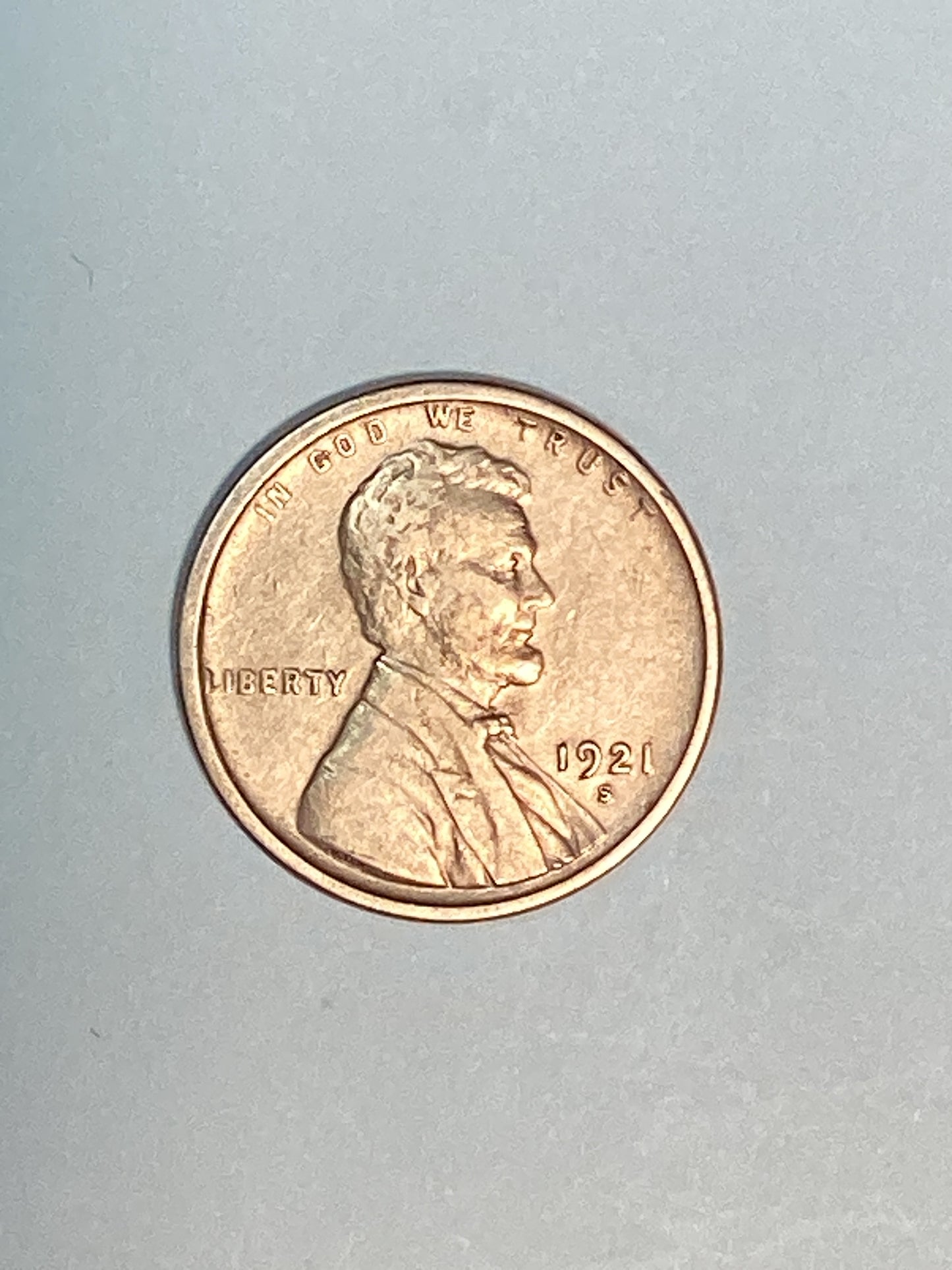 1921-S Lincoln Wheat Cent Circulated Extremely Fine