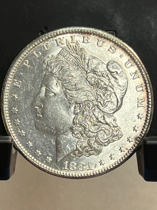 1881-S Morgan Silver Dollar Gem Brilliant Uncirculated Deep Mirror Proof-Like Mint State Cartwheel Luster