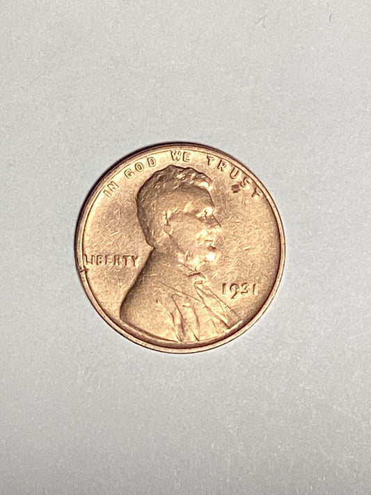 1931-P Lincoln Wheat Cent Circulated Very Fine