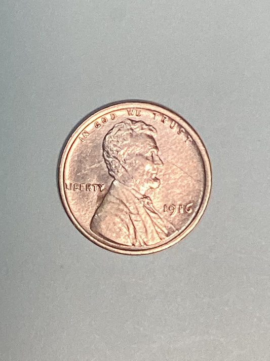 1916 Lincoln Wheat Cent About Uncirculated