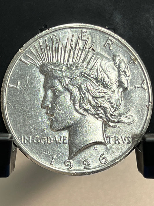 1926-S Peace Silver Dollar Circulated Extremely Fine Mirror Proof-Like Cartwheel Luster