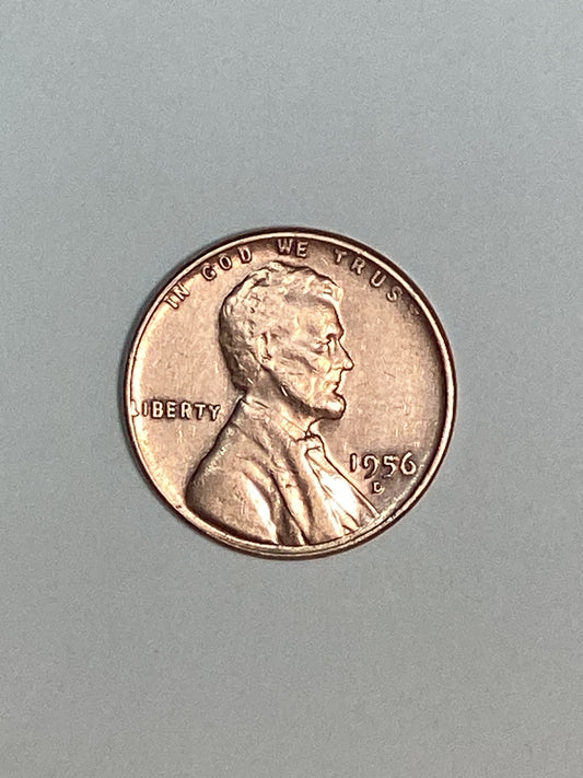 1956-D Lincoln Wheat Cent Circulated Extremely Fine