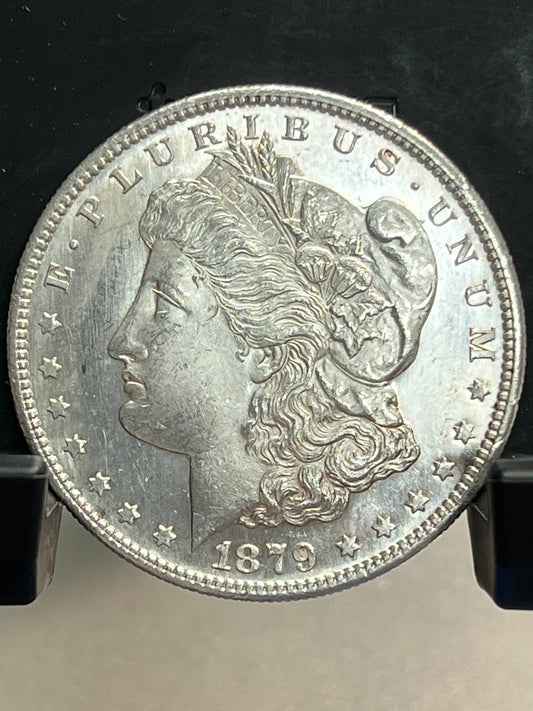 1879-S Morgan Silver Dollar Gem Brilliant Uncirculated Mirror Proof-Like Mint State Cartwheel Luster