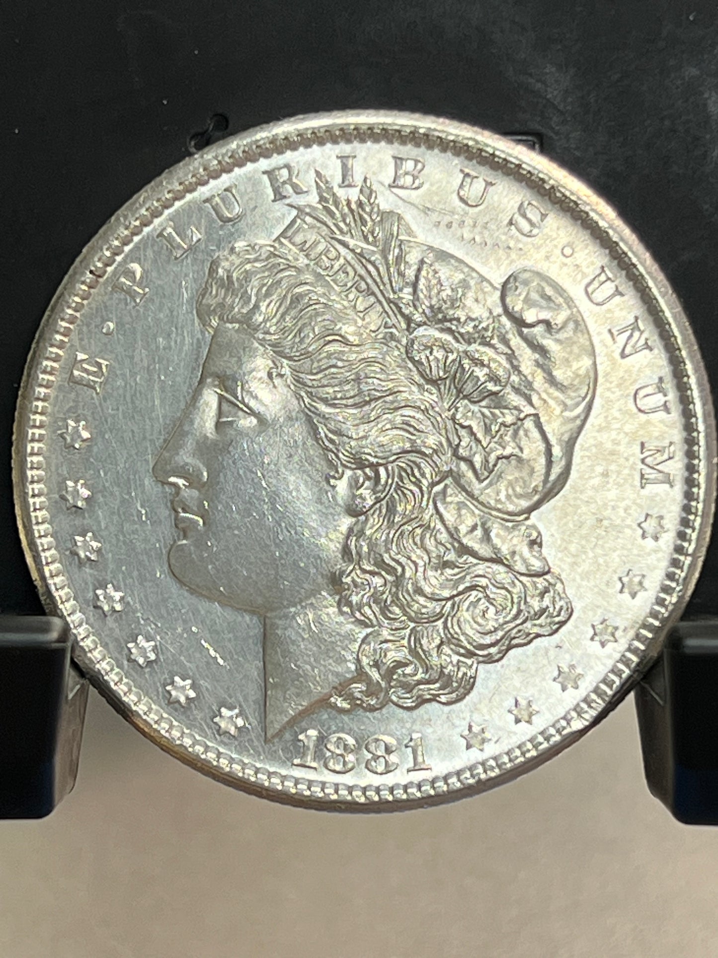 1881-S Morgan Silver Dollar About Uncirculated Mirror Proof-Like Cartwheel Luster