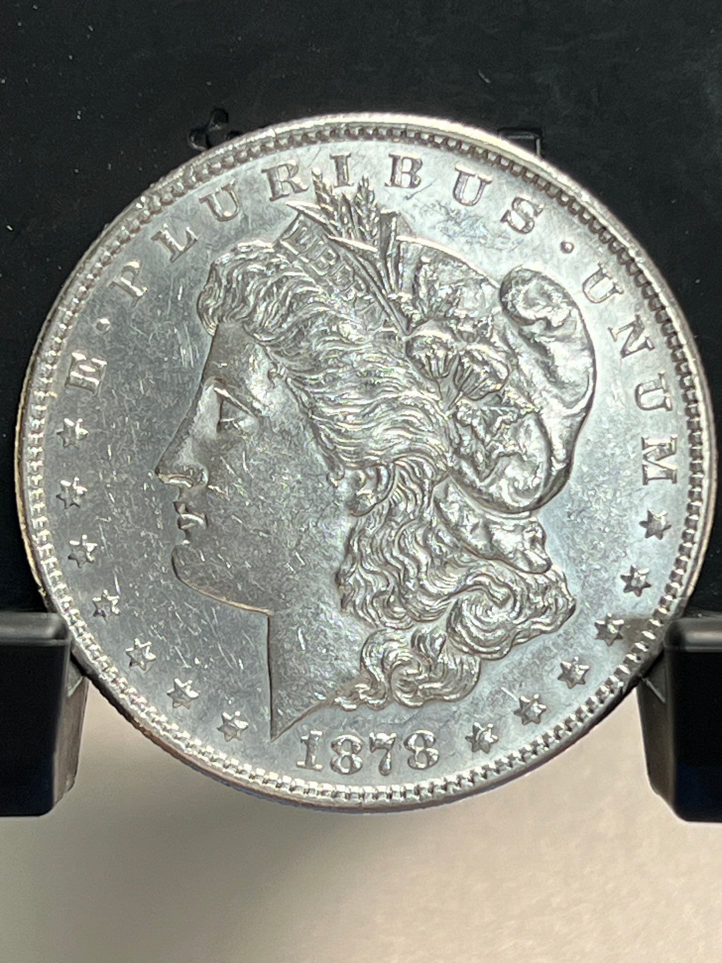 1878-S Morgan Silver Dollar About Uncirculated Mirror Proof-Like Cartwheel Luster