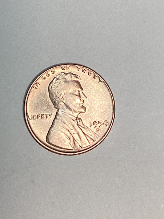 1954-S Lincoln Wheat Cent Circulated Extremely Fine