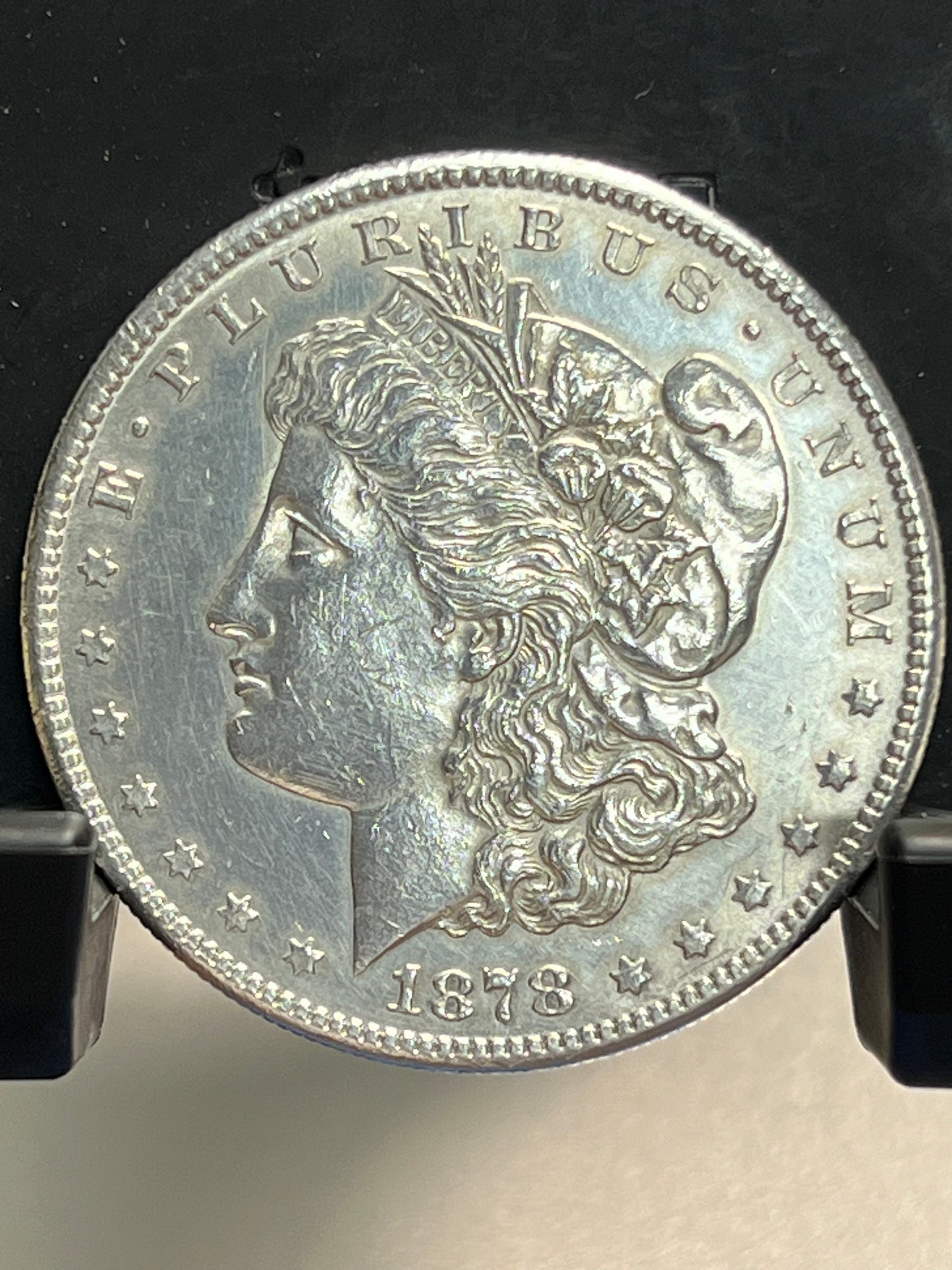 1878-S Morgan Silver Dollar About Uncirculated Mirror Proof-Like Cartwheel Luster