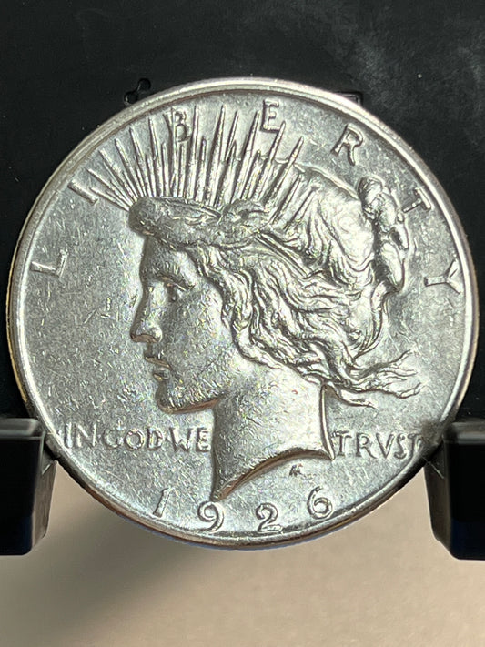 1926-S Peace Silver Dollar Circulated Extremely Fine Mirror Proof-Like Cartwheel Luster