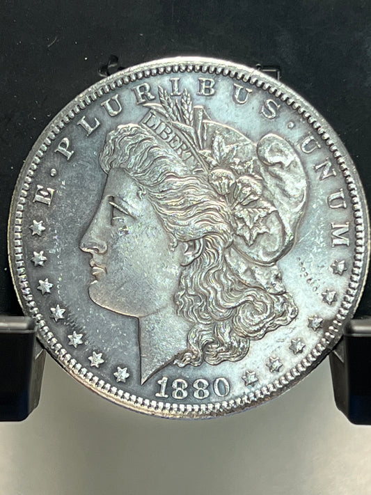 1880-S Morgan Silver Dollar Gem Brilliant Uncirculated Deep Mirror Proof-Like Mint State Cartwheel Luster