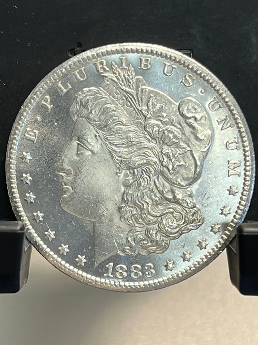 1883-CC Morgan Silver Dollar Mint State Uncirculated Gem Brilliant Deep Mirror Proof-Like Cartwheel Luster