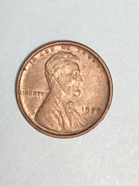 1909 Lincoln Wheat Cent VDB About Uncirculated