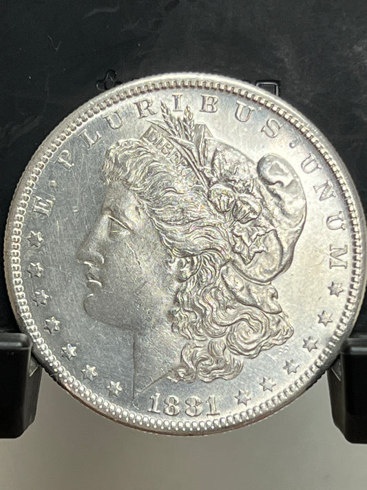 1881-S Morgan Silver Dollar Circulated Extremely Fine Mirror Proof-Like Cartwheel Luster