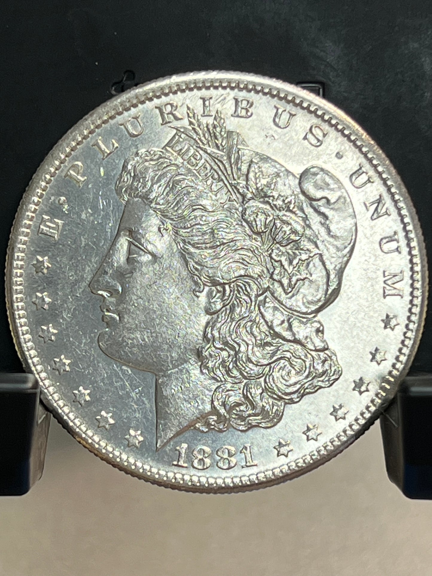 1881-S Morgan Silver Dollar About Uncirculated Mirror Proof-Like Cartwheel Luster