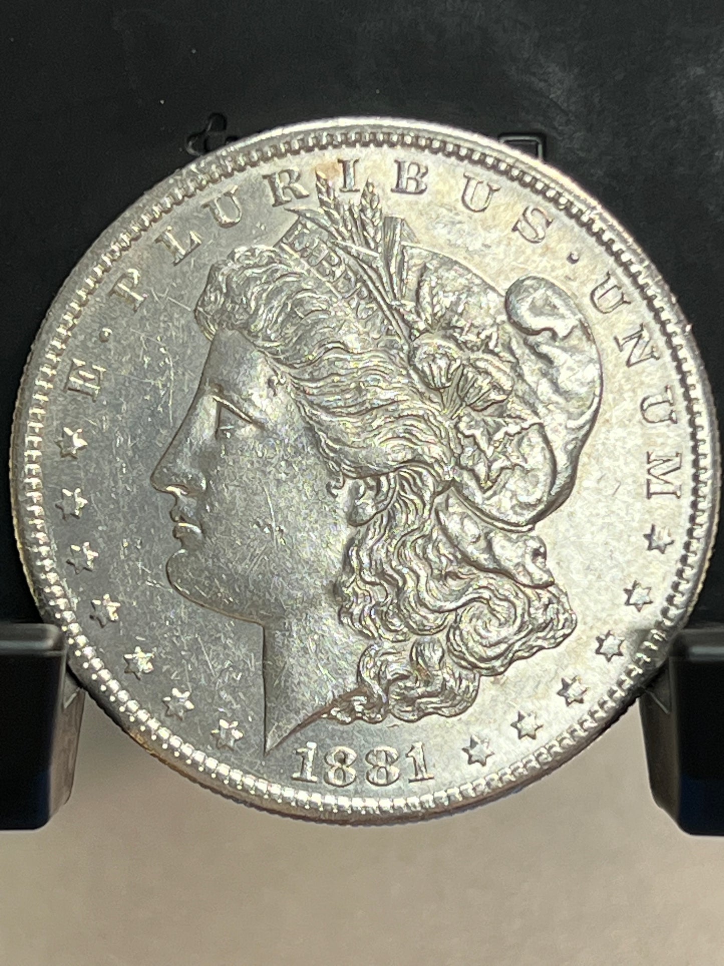 1881-S Morgan Silver Dollar About Uncirculated Mirror Proof-Like Cartwheel Luster