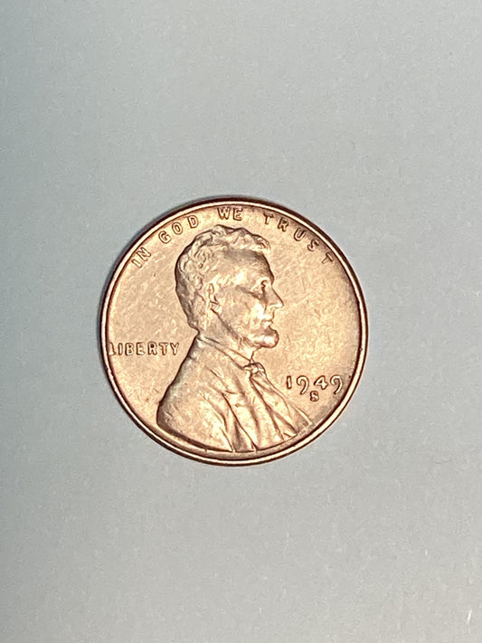 1949-S Lincoln Wheat Cent Circulated Extremely Fine