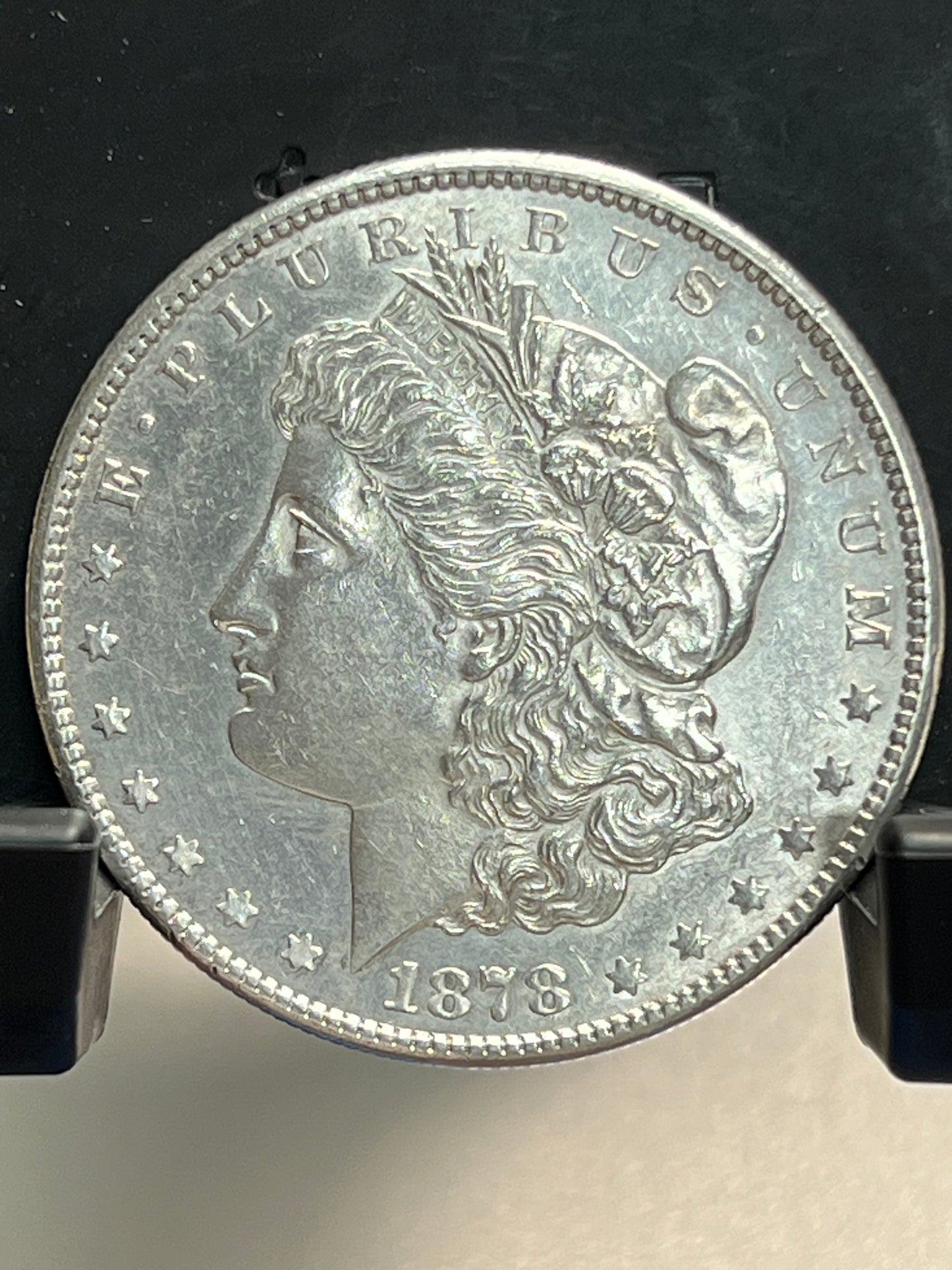 1878-S Morgan Silver Dollar About Uncirculated Mirror Proof-Like Cartwheel Luster