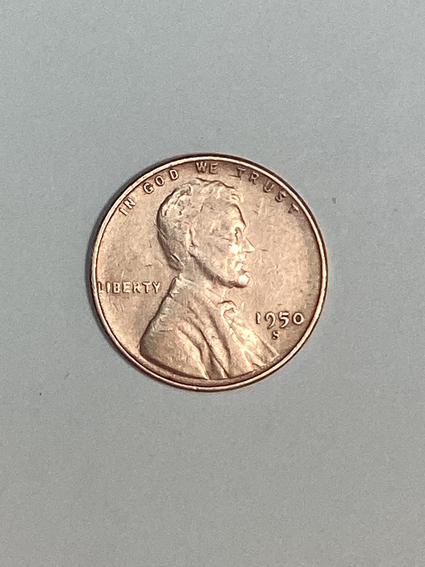 1950-S Lincoln Wheat Cent Circulated Very Fine