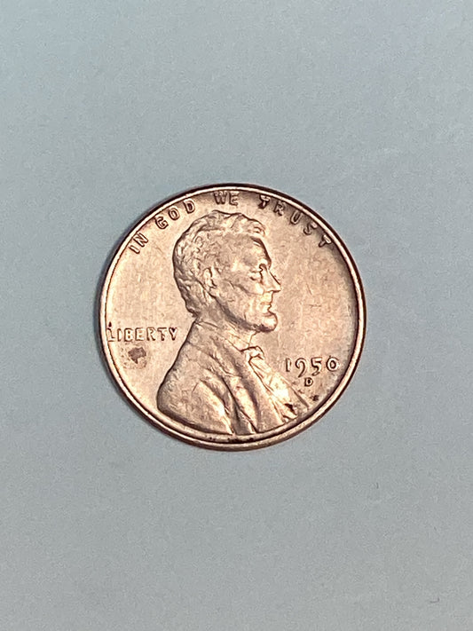 1950-D Lincoln Wheat Cent Circulated Extremely Fine