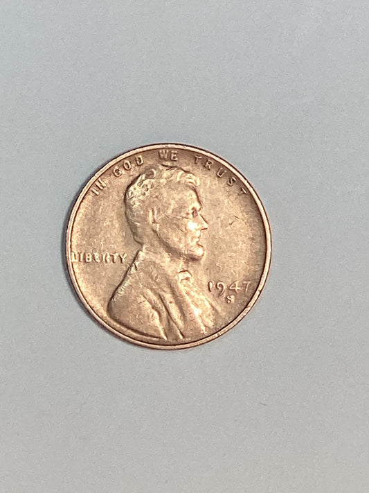 1947-S Lincoln Wheat Cent Circulated Very Fine