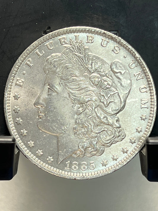 1885-O Morgan Silver Dollar Gem Brilliant Uncirculated Mirror Proof-Like Mint State Cartwheel Luster