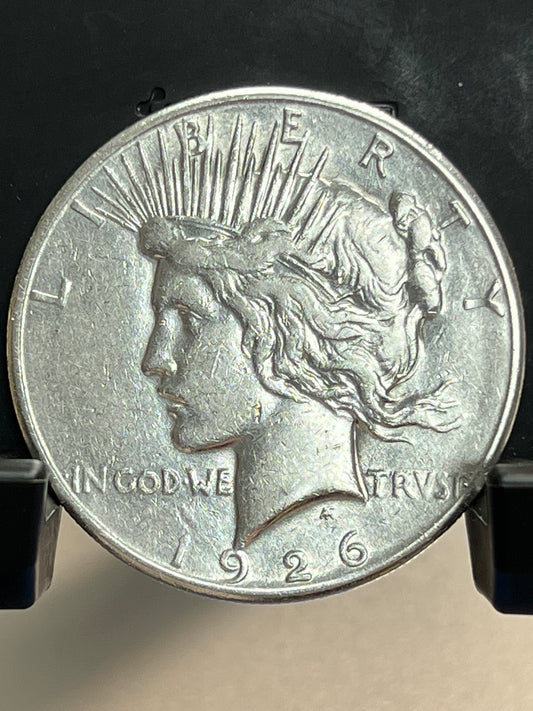 1926-S Peace Silver Dollar Circulated Very Fine Mirror Proof-Like Cartwheel Luster