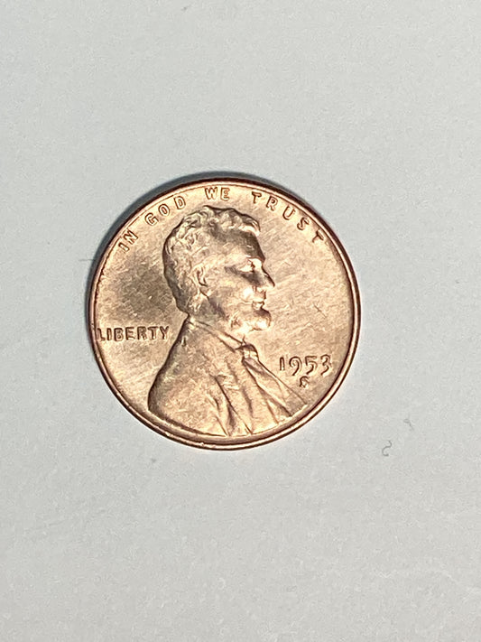 1953-S Lincoln Wheat Cent Circulated Extremely Fine