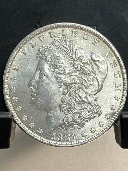 1881-P Morgan Silver Dollar Gem Brilliant Uncirculated Deep Mirror Proof-Like Mint State Cartwheel Luster