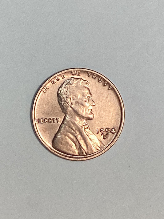 1954-D Lincoln Wheat Penny Circulated Extremely Fine