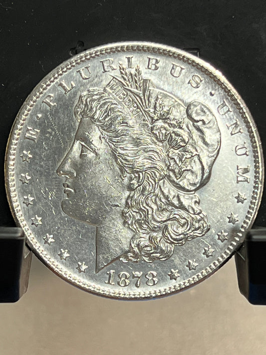 1878-S Morgan Silver Dollar Circulated Extremely Fine Mirror Proof-Like Cartwheel Luster