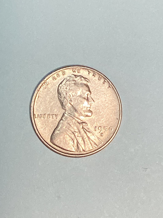 1950-S Lincoln Wheat Cent Circulated Extremely Fine