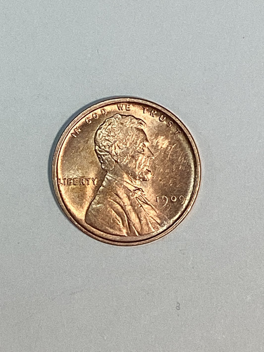 1909 Lincoln Wheat Cent VDB Red Mint State