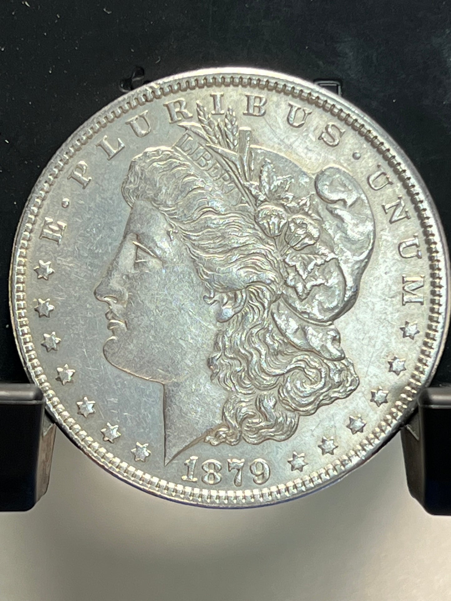 1879-P Morgan Silver Dollar About Uncirculated Mirror Proof-Like Cartwheel Luster