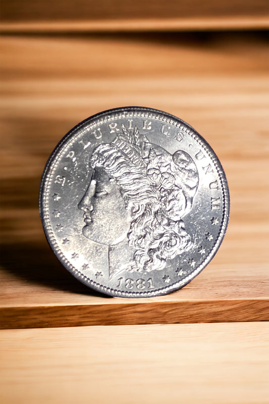 1881-S Morgan Silver Dollar Gem Brilliant Uncirculated Deep Mirror Proof-Like Mint State Cartwheel Luster