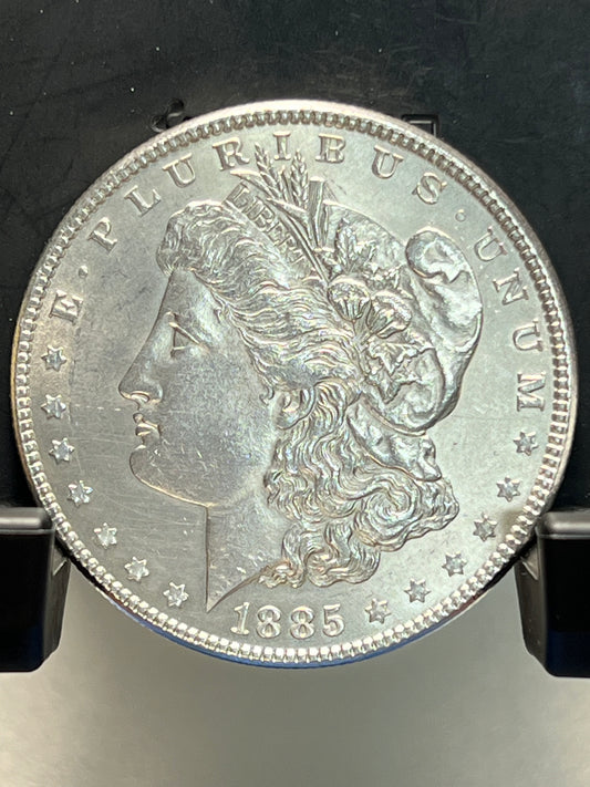 1885-P Morgan Silver Dollar Gem Brilliant Uncirculated Mirror Proof-Like Mint State Cartwheel Luster