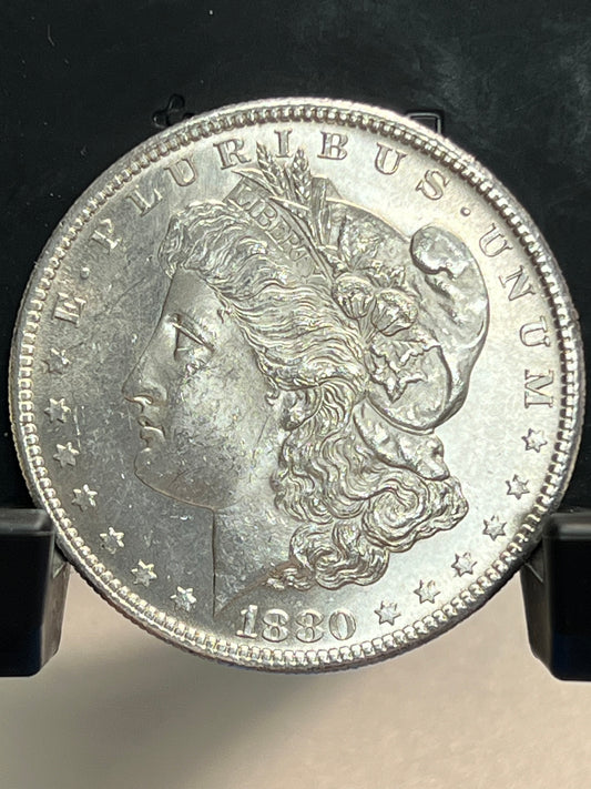 1880-S Morgan Silver Dollar Gem Brilliant Uncirculated Deep Mirror Proof-Like Mint State Cartwheel Luster