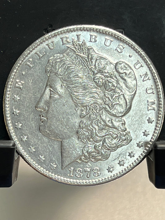 1878-S Morgan Silver Dollar About Uncirculated Mirror Proof-Like Cartwheel Luster