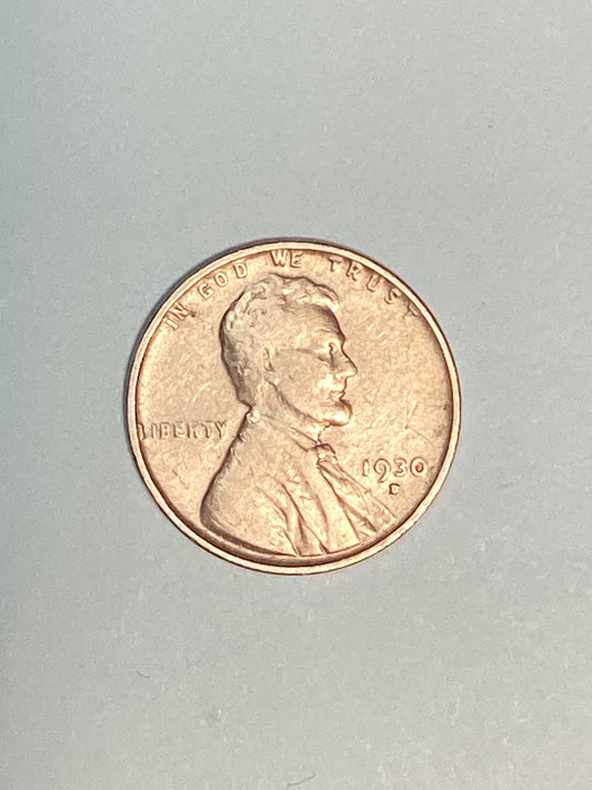 1930-D Lincoln Wheat Cent Circulated Very Fine